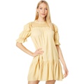 MOON RIVER Smocked High Neck Short Dress