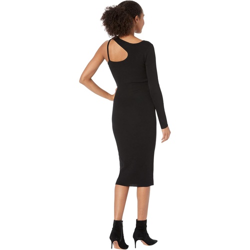  MOON RIVER Cutout Fitted Midi Sweaterdress