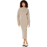 MOON RIVER Textured Midi Sweaterdress with Matching Turtleneck Bolero