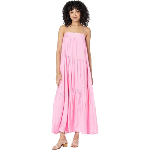  MOON RIVER Woven Tiered Maxi Dress