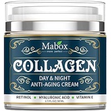 Mabox Collagen Cream - Anti Aging Face Moisturizer - Skin Care Cream for Face and Body with Retinol ,Hyaluronic Acid, Coconut Oil and Jojoba Oil - Best Day and Night Cream(1.7 Fl.