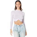 Madden Girl Mock Neck Cutout Front Pullover