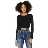 Madden Girl Long Sleeve Top with Corset