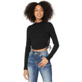 Madden Girl Cutout Cinched Mock Neck Top
