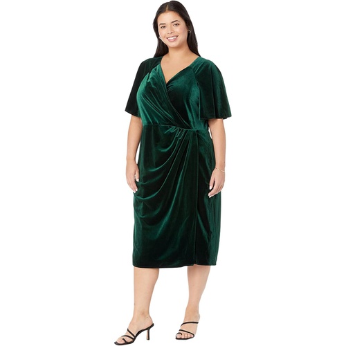  Maggy London Plus Size Velvet Wrap Dress