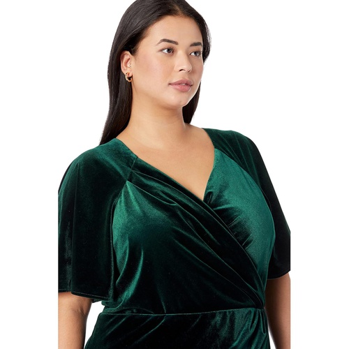  Maggy London Plus Size Velvet Wrap Dress