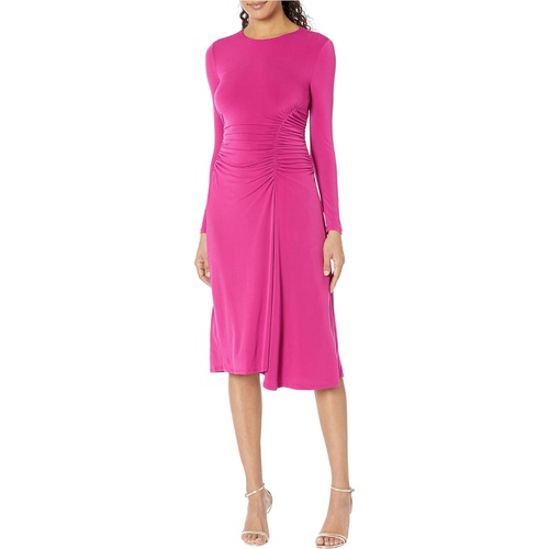  Maggy London Ruched Detail Long Sleeve Dress