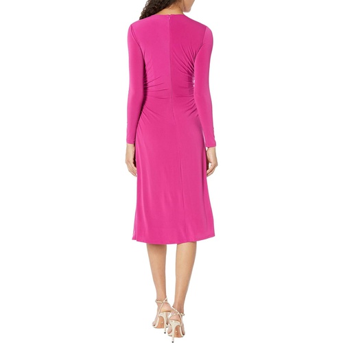  Maggy London Ruched Detail Long Sleeve Dress