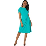 Maggy London Ruched Sleeve Midi Dress
