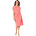 Maggy London Ruched Sleeve Midi Dress