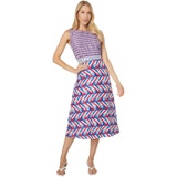 Maggy London Mixed Placement Print Midi