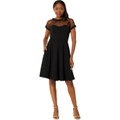 Maggy London Fit-and-Flare Mini Illusion Dress