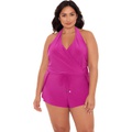 Magicsuit Plus Size Solid Bianca Romper One-Piece