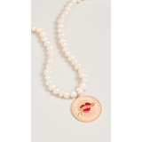 Maison Irem Cultured Pearl Tattooed Love Necklace