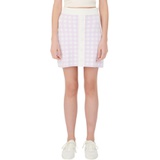 maje Gingham Lace Miniskirt_PARMA