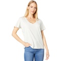 Majestic Filatures Cotton Silk Touch Semi Relaxed Short Sleeve V-Neck Tee