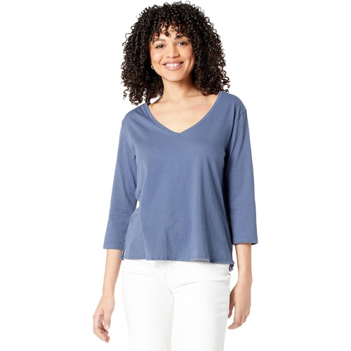  Majestic Filatures Cotton Silk Touch Semi Relaxed 3u002F4 Sleeve V-Neck Tee