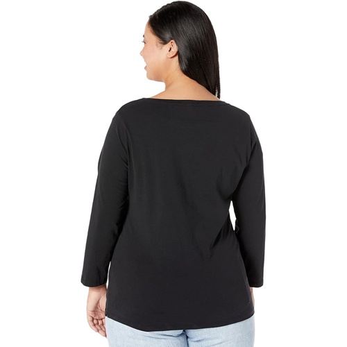  Majestic Filatures Cotton Silk Touch Semi Relaxed 3u002F4 Sleeve Boatneck Tee