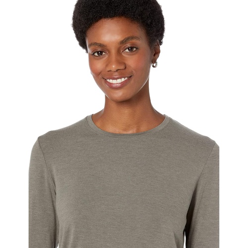  Majestic Filatures Soft Touch Long Sleeve Semi Relaxed Crew Neck with Side Slits