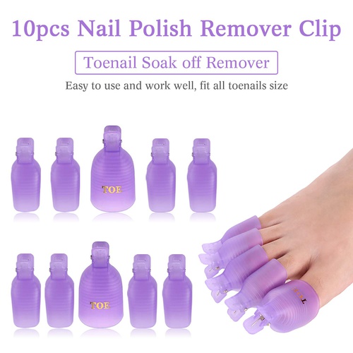  Makartt Gel Nail Polish Remover Clips Kit with 20 Pcs Resuable Finger and Toenail Acrylic Nail Polish Remover Wraps for Home DIY & Nail Salon, R-03