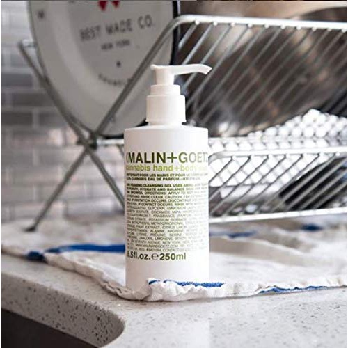  Malin + Goetz Cannabis Hand + Body Wash  cleansing, purifying + hydrating for women and men. for all skin types, even sensitive. no stripping or irritation. cruelty-free + vegan 8