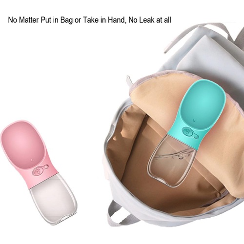  MalsiPree Dog Water Bottle, Leak Proof Portable Puppy Water Dispenser with Drinking Feeder for Pets Outdoor Walking, Hiking, Travel, Food Grade Plastic