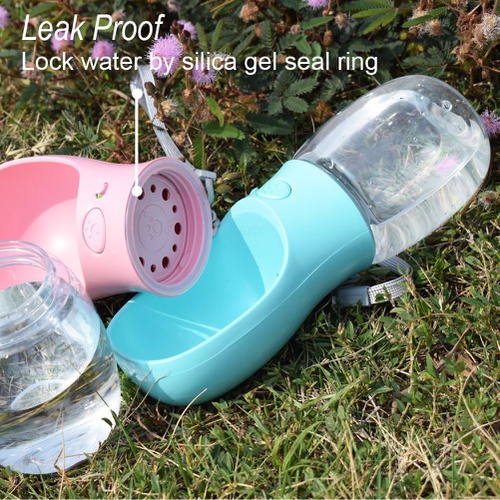  MalsiPree Dog Water Bottle, Leak Proof Portable Puppy Water Dispenser with Drinking Feeder for Pets Outdoor Walking, Hiking, Travel, Food Grade Plastic