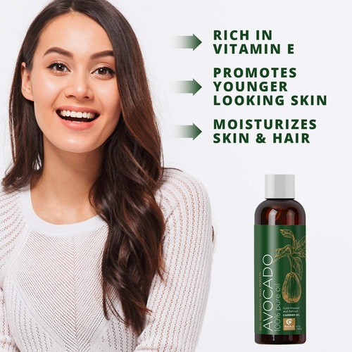  Maple Holistics Avocado Oil For Hair Skin and Nails - Pure Avocado Oil Hair Moisturizer for Dry Hair - Humectant Moisturizer Avocado Oil for Skin Care Natural Hair Oil and Carrier Oil for Essentia