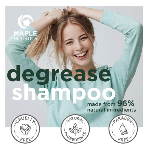  Maple Holistics Best Clarifying Shampoo for Oily Hair - Cleansing Shampoo for Greasy Hair Care and Oily Scalp Cleanser for Build Up - Oily Hair Shampoo for Oily Scalp Moisturizer with Essential Oi