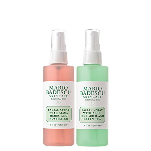  Mario Badescu Facial Spray Herbs/Rosewater and Cucumber/Green Tea (Pack of 2)