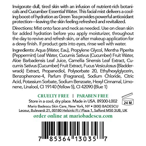  Mario Badescu Facial Spray Herbs/Rosewater and Cucumber/Green Tea (Pack of 2)