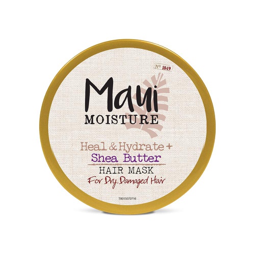  Maui Moisture Heal & Hydrate + Shea Butter Hair Mask & Leave-In Conditioner Treatment to Deeply Nourish Curls & Help Repair Split Ends, Vegan, Silicone, Paraben- & Sulfate-Free, Co