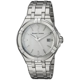 Maurice Lacroix Mens Aikon Quartz Watch with Stainless-Steel Strap, Silver, 23 (Model: AI1008-SS002-131-1)