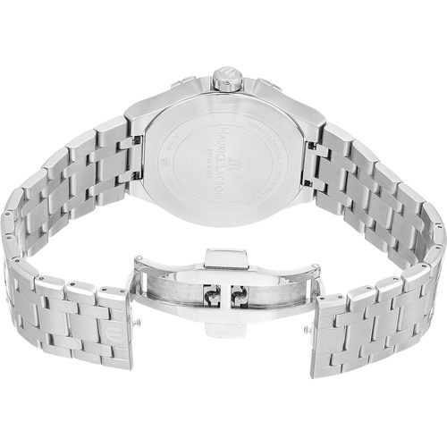  Maurice Lacroix Mens Aikon Quartz Watch with Stainless-Steel Strap, Silver, 23 (Model: AI1008-SS002-131-1)