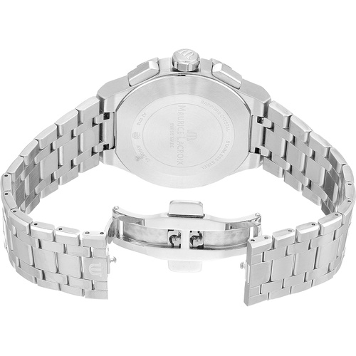  Maurice Lacroix Mens Aikon Quartz Watch with Stainless-Steel Strap, Silver, 23 (Model: AI1018-SS002-330-1)