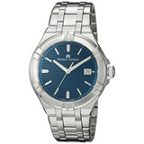 Maurice Lacroix Mens Aikon Swiss Quartz Watch with Stainless Steel Strap, Silver, 22 (Model: AI1008-SS002-431-1)
