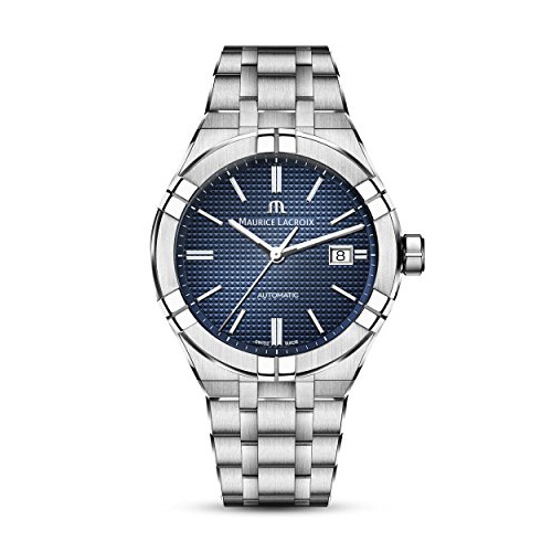  Maurice Lacroix Mens Aikon Automatic 42 mm Watch Blue/Silver