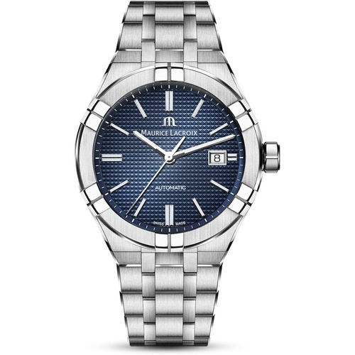  Maurice Lacroix Mens Aikon Automatic 42 mm Watch Blue/Silver