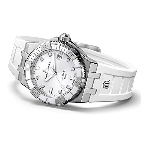  Maurice Lacroix Aikon Venturer 38mm White Swiss Made Automatic Watch with Interchangeable Strap AI6057-SS00F-150-F