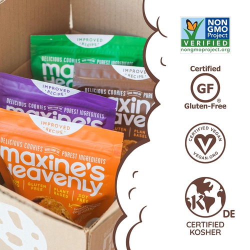  Maxines Heavenly - Plant Based, Gluten Free, Low Sugar Cookies - Variety Eight Pack7.2 ounces each (8 Pack)