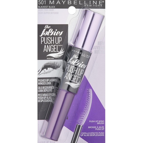  Maybelline New York The Falsies Push Up Angel Washable Mascara, Blackest Black, 0.33 fl. oz.