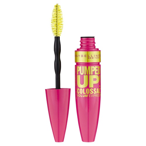  Maybelline New York Volum Express Pumped Up! Colossal Washable Mascara, Washable Glam Black, 0.33 fl. oz.