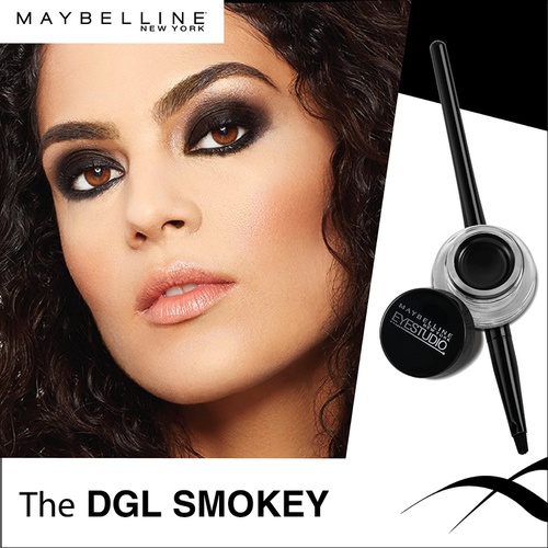  Maybelline New York Makeup Eyestudio Lasting Drama Gel Eye Liner, Blackest Black, Waterproof, 0.106 Ounce,Pack of 1