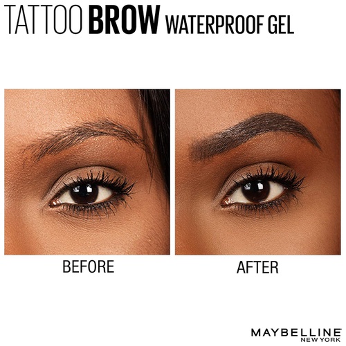  Maybelline New York Maybelline TattooStudio Waterproof Eyebrow Gel Makeup, Deep Brown, 0.23 Fl Oz (Pack of 1)