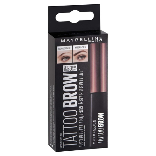  Maybelline New York Brow Tattoo Longlasting Tint, Dark Brown, 4.9 ml