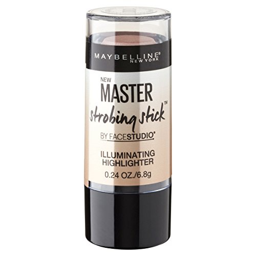  Maybelline New York Makeup Facestudio Master Strobing Stick, Light - Iridescent Highlighter, 0.24 oz.