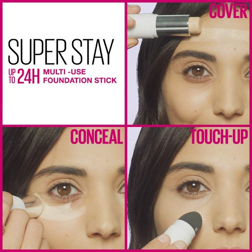  Maybelline New York Super Stay Foundation Stick for Normal To Oily Skin, Nude Beige, 0.25 Ounce