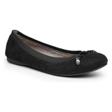 Me Too Breeze Snake Embossed Ballet Flat_BLACK SUEDE