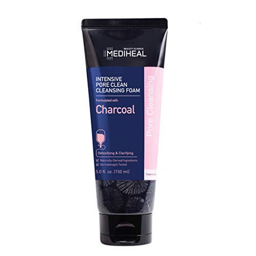  MEDIHEAL [US Exclusive Edition] - Intensive Pore Clean Cleansing Foam - Formulated with Charcoal, 5.0 fl.oz (150ml)