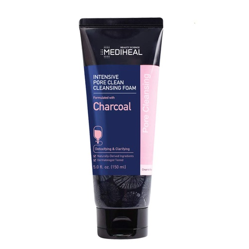  MEDIHEAL [US Exclusive Edition] - Intensive Pore Clean Cleansing Foam - Formulated with Charcoal, 5.0 fl.oz (150ml)